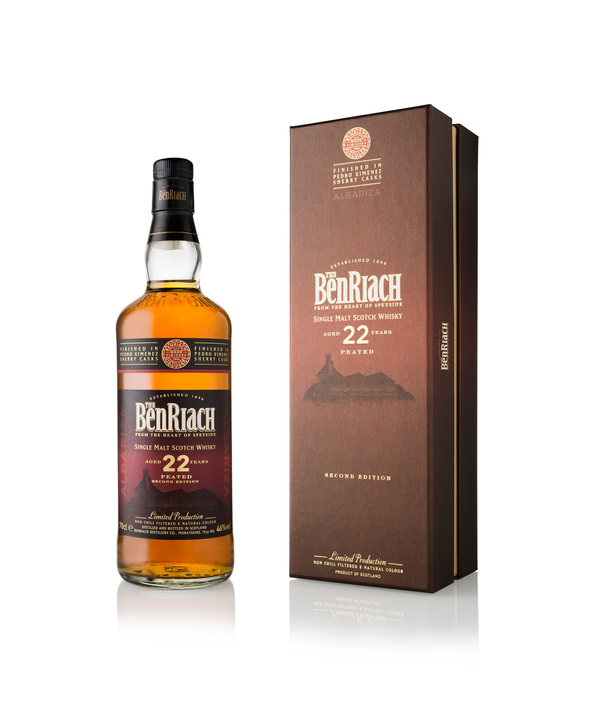 benriach 22yo albariza single malt scotch whisky 700 ml