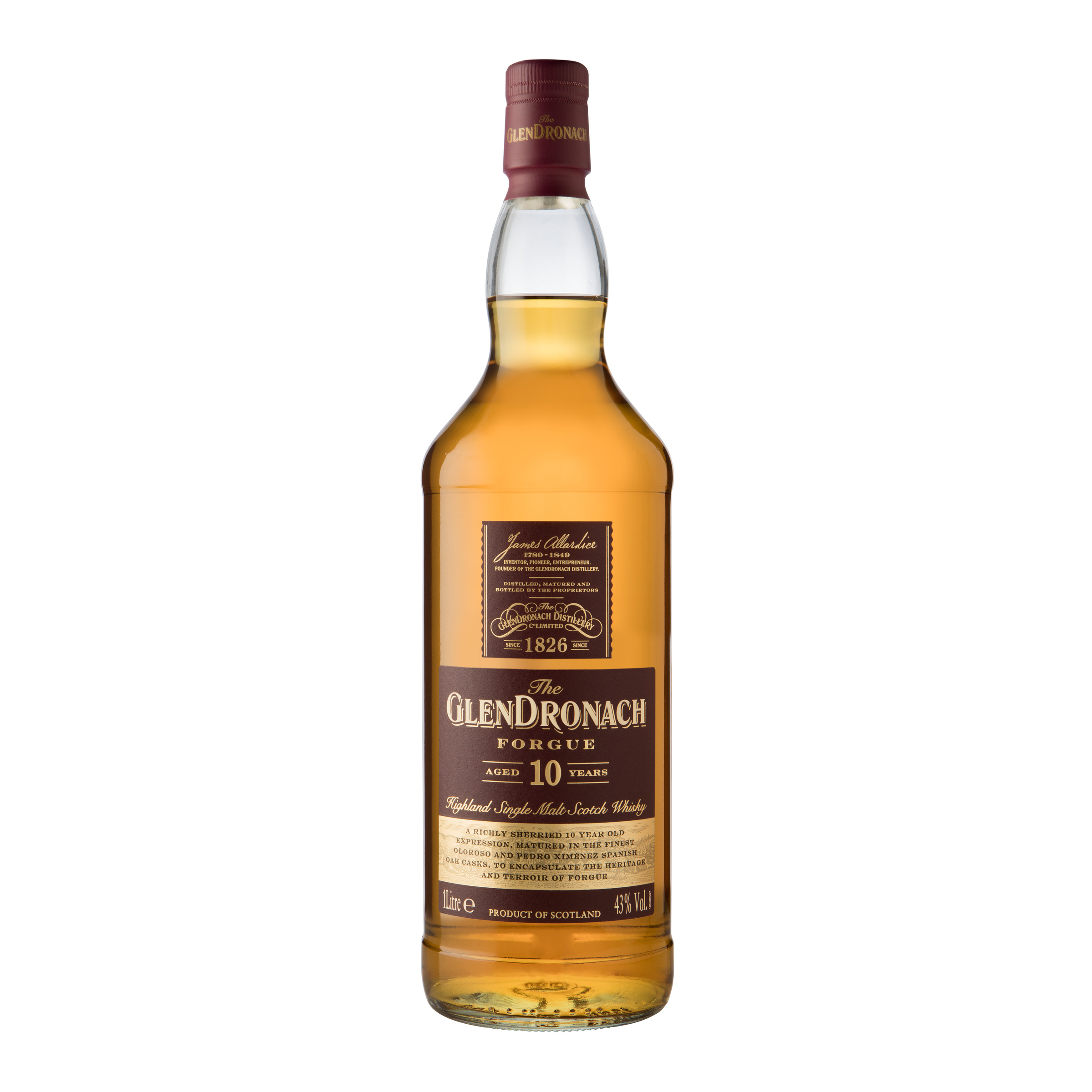the glendronach forge 10yo single malt scotch whisky 1l