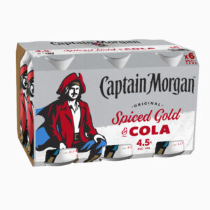 Captain Morgan Original Spiced Gold & Cola 4.5% 375ml Can 6 Pack