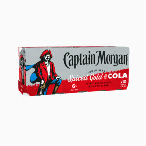 Captain Morgan Original Spiced Gold Rum & Cola 375ml 10 Pack Can