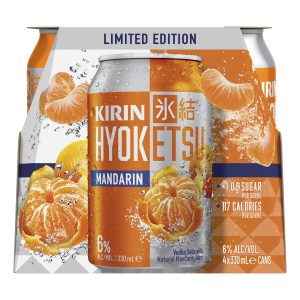 Kirin Hyoketsu Mandarin Vodka Soda 330mL Can 4 Pack