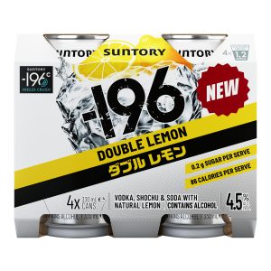 Suntory -196 Double Lemon 330ml 4 Pack Can