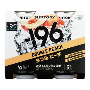 Suntory -196 Double Peach 330ml 4 Pack Can