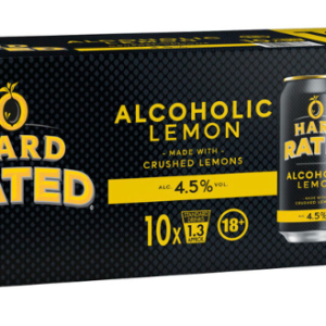 hard rated alcoholic lemon 4.5% 375ml can 10 pack