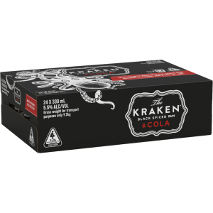Kraken Spiced Rum & Cola 330ml 24pk Can