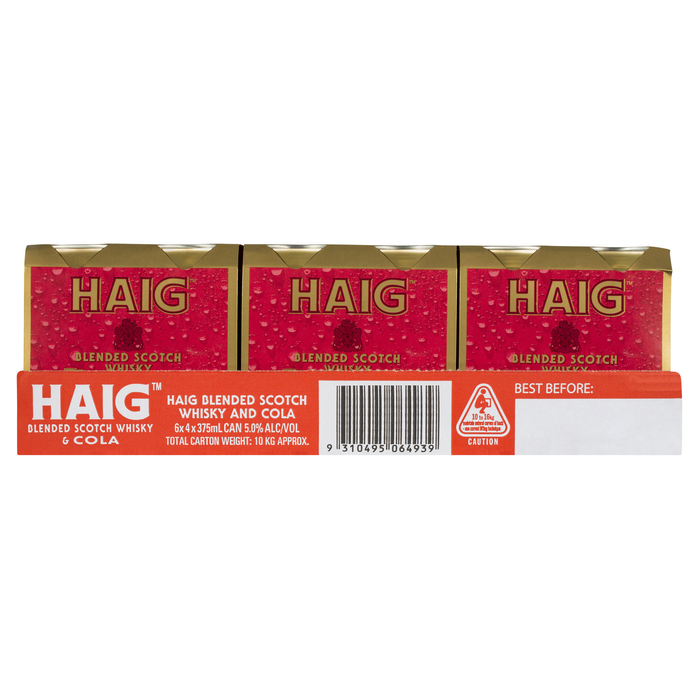 haig blended scotch whisky and cola 24 pack 375ml
