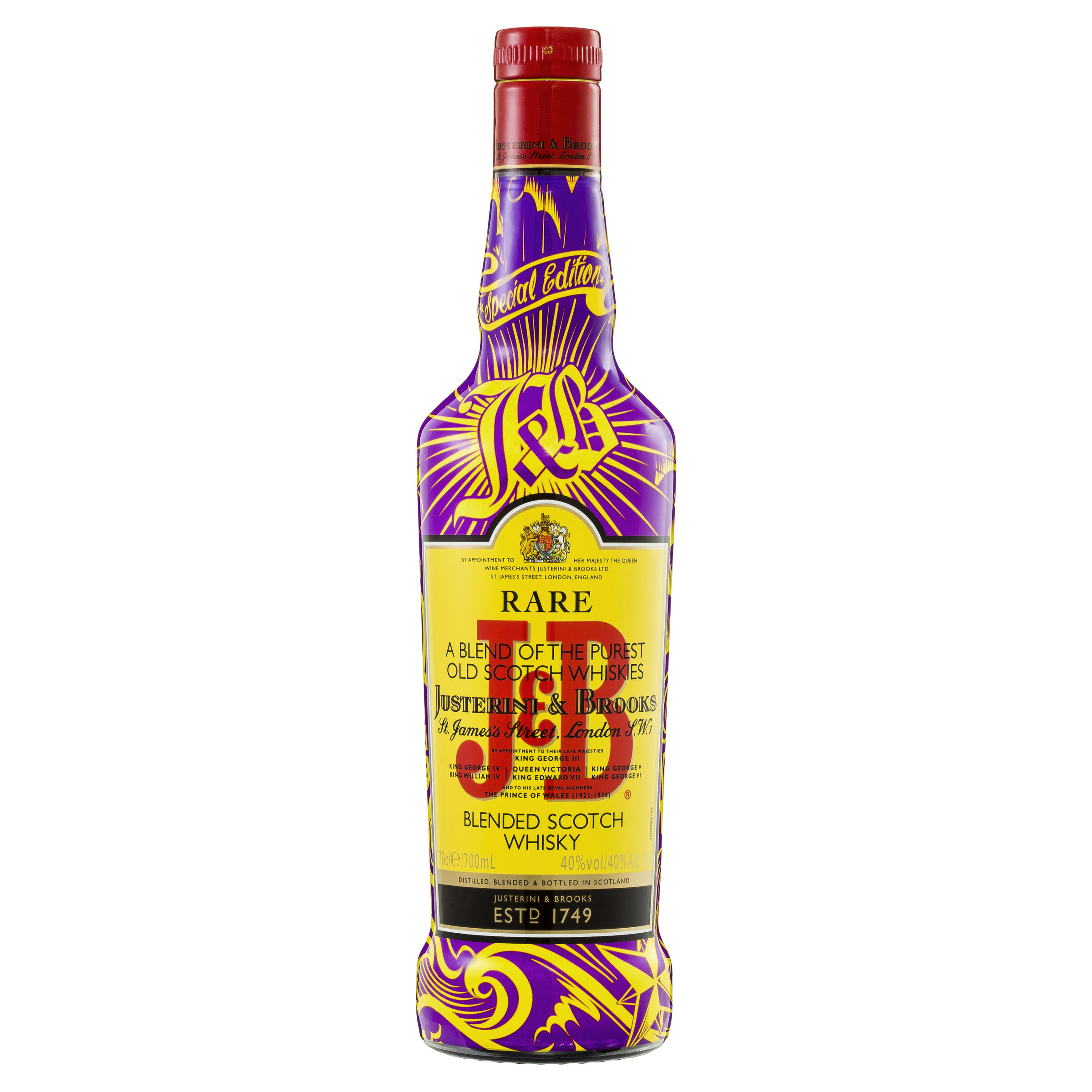 j&b justerini & brooks blended scotch whisky rare special edition 700ml